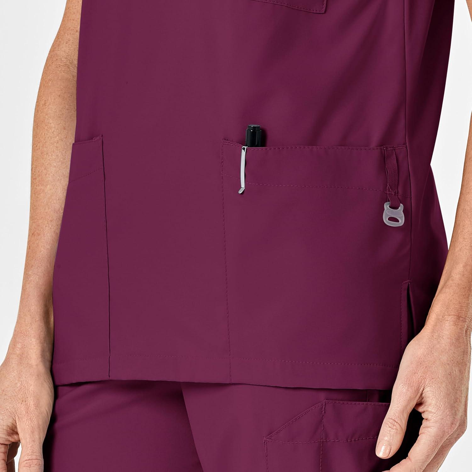 imageWonderWink Womens 4Pocket Utility TopWine