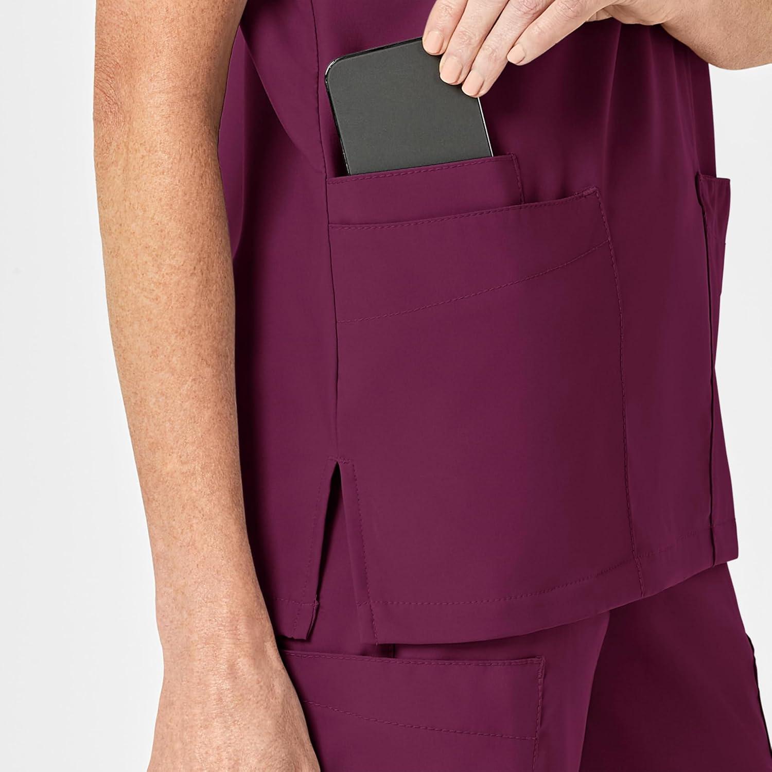 imageWonderWink Womens 4Pocket Utility TopWine