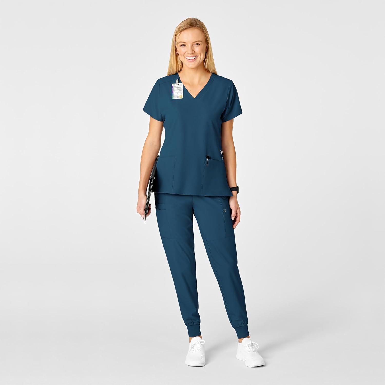 imageWonderWink Womens FlexBack Stylized VNeck TopCaribbean