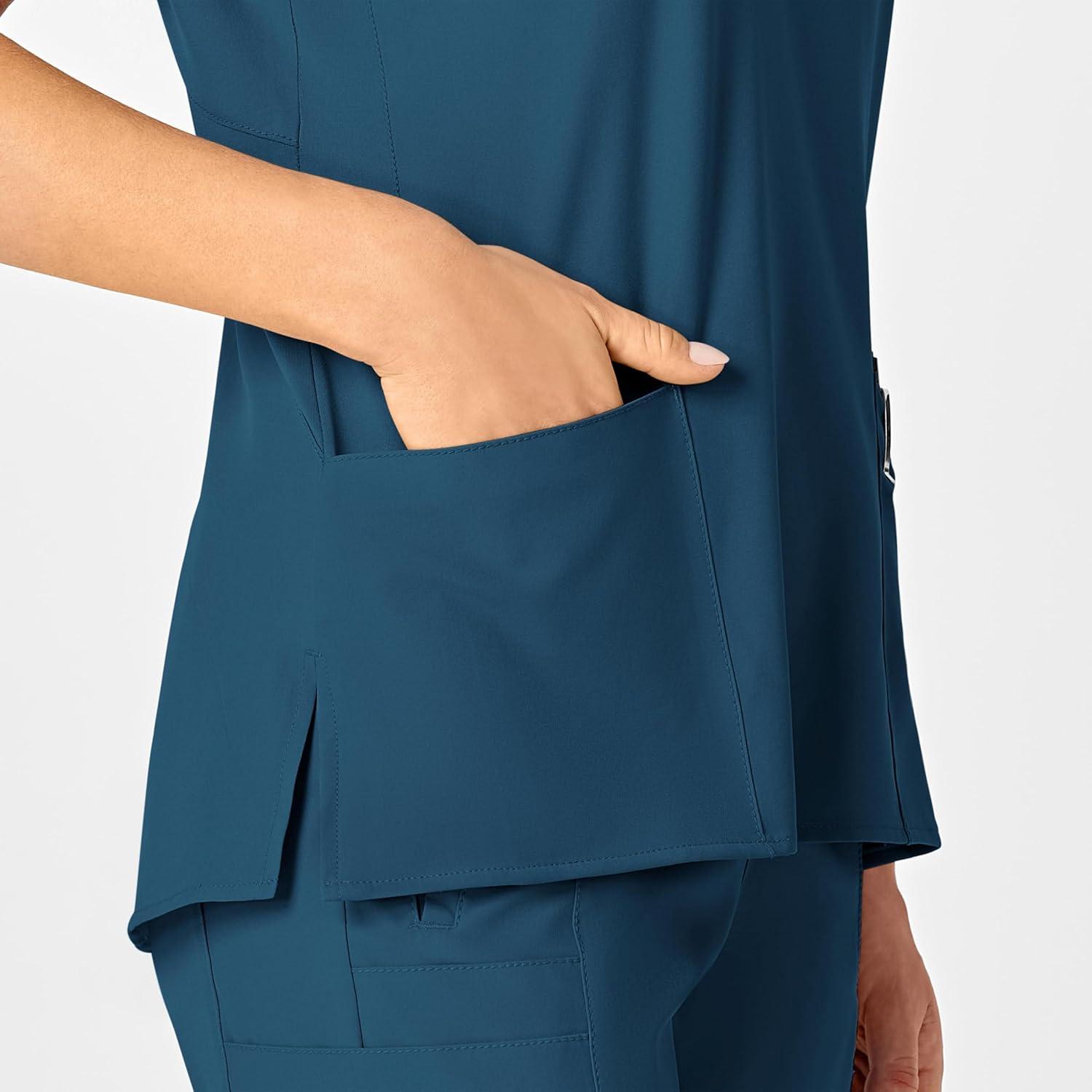 imageWonderWink Womens FlexBack Stylized VNeck TopCaribbean