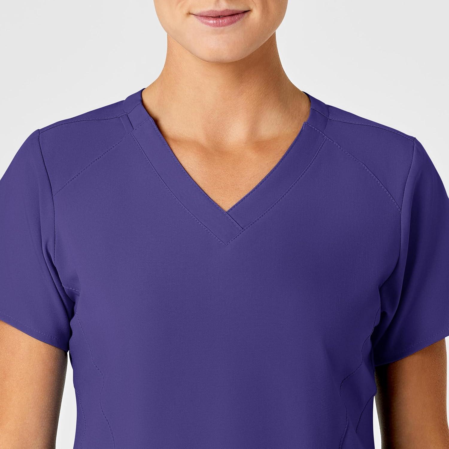 imageWonderWink Womens FlexBack Stylized VNeck TopGrape