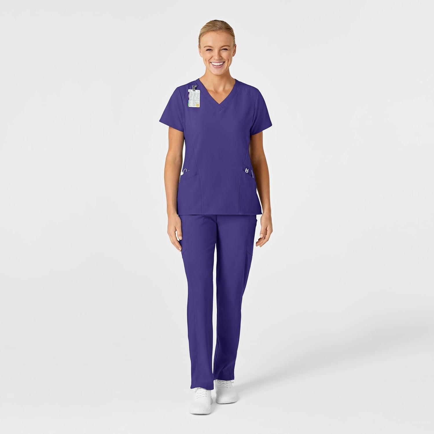imageWonderWink Womens FlexBack Stylized VNeck TopGrape