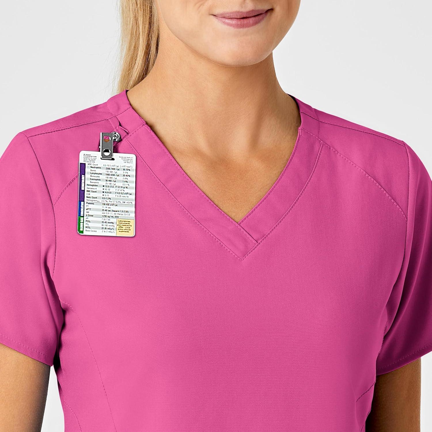 imageWonderWink Womens FlexBack Stylized VNeck TopHot Pink