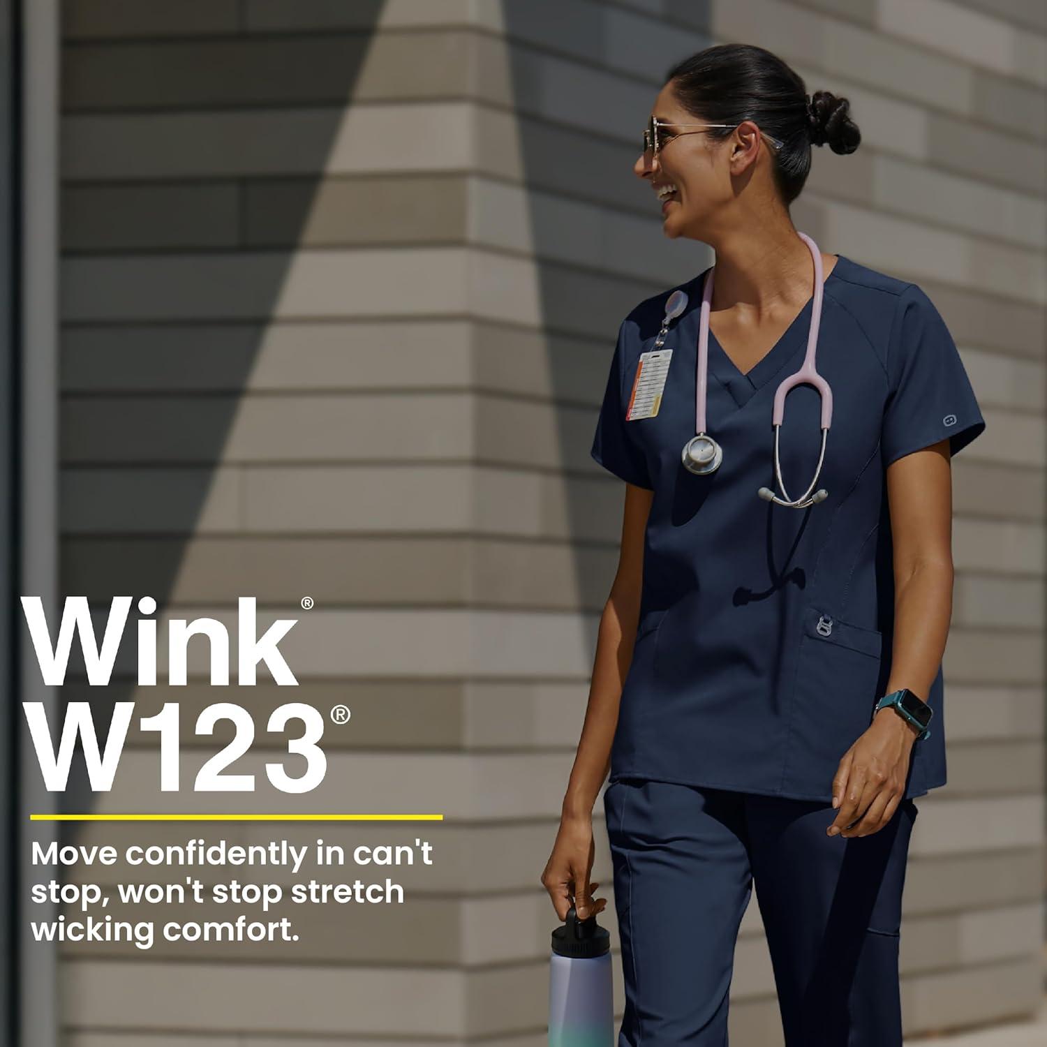 imageWonderWink Womens FlexBack Stylized VNeck TopHot Pink