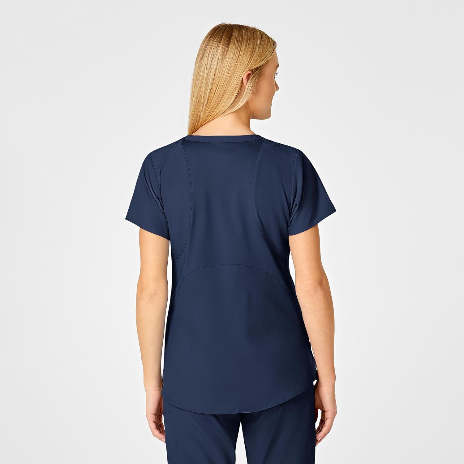imageWonderWink Womens FlexBack Stylized VNeck TopNavy