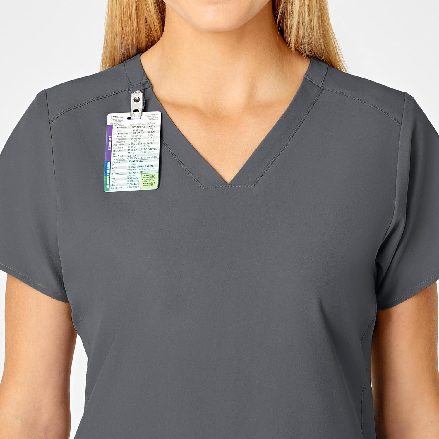 imageWonderWink Womens FlexBack Stylized VNeck TopPewter