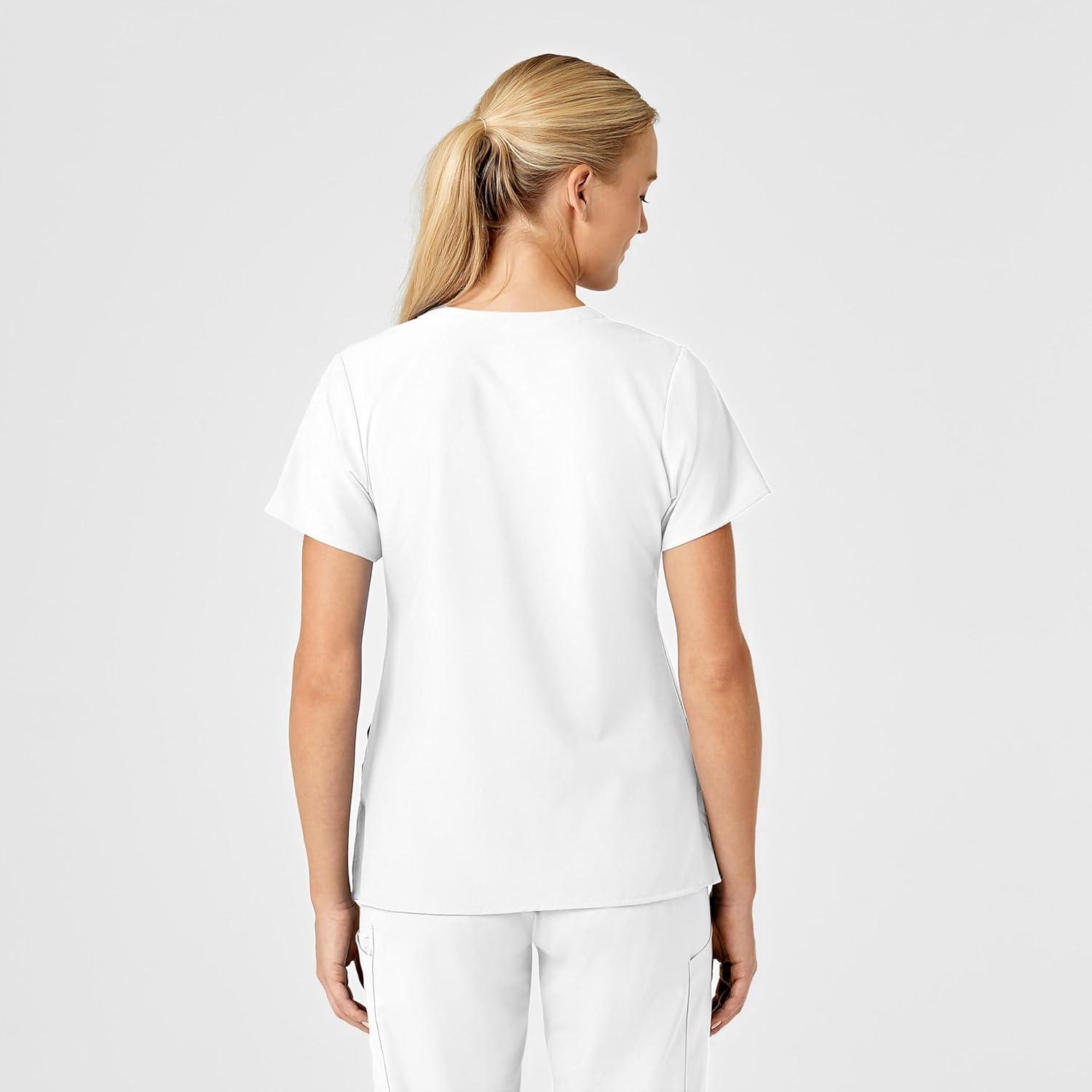 imageWonderWink Womens FlexBack Stylized VNeck TopWhite