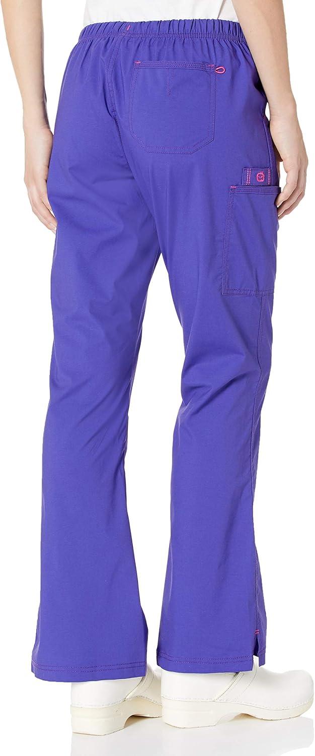 imageWonderWink Womens Grace Flare Leg Cargo PantMedical Scrubs PantsGrape