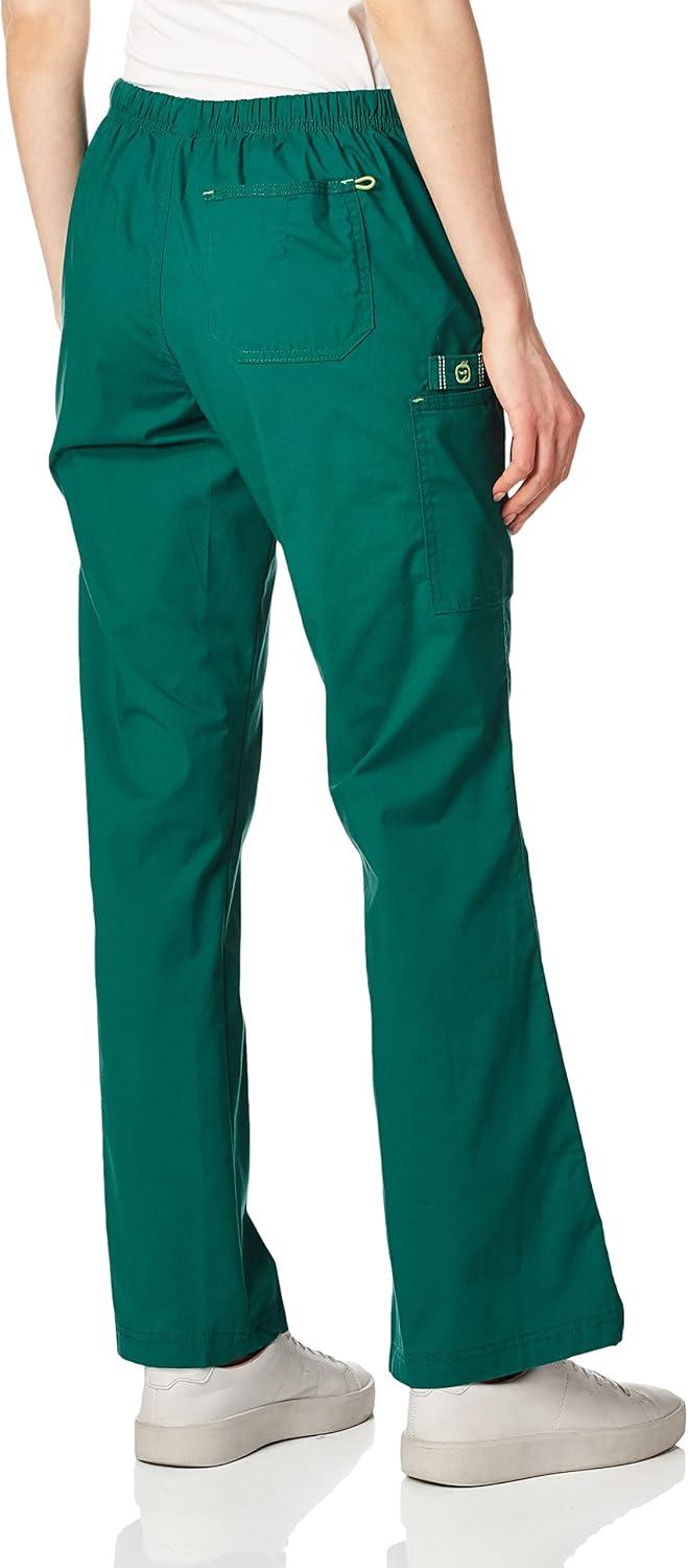 imageWonderWink Womens Grace Flare Leg Cargo PantMedical Scrubs PantsHunter