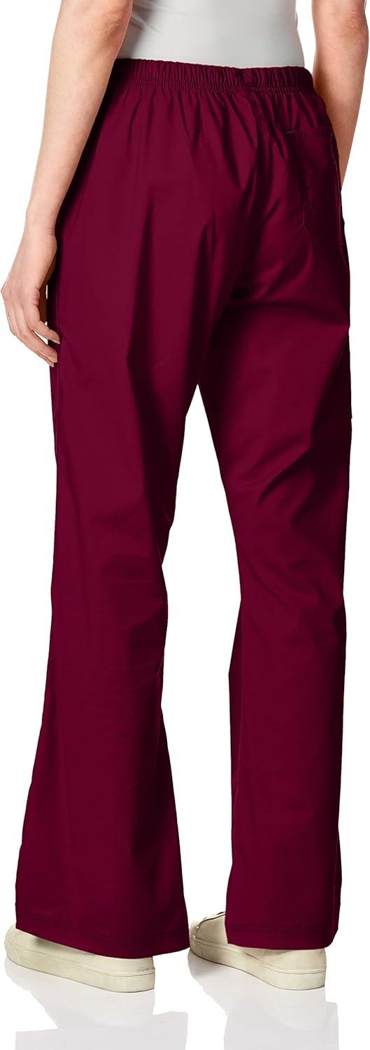 imageWonderWink Womens Grace Flare Leg Cargo PantMedical Scrubs PantsWine