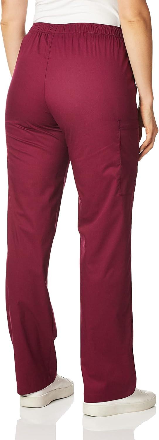 imageWonderWink Womens Tall Wonderwork Womens PullOn Cargo Scrub Pant TallWine