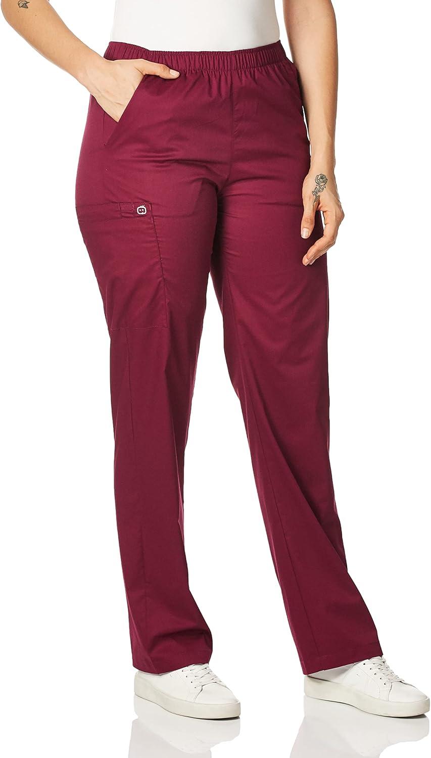 imageWonderWink Womens Tall Wonderwork Womens PullOn Cargo Scrub Pant TallWine