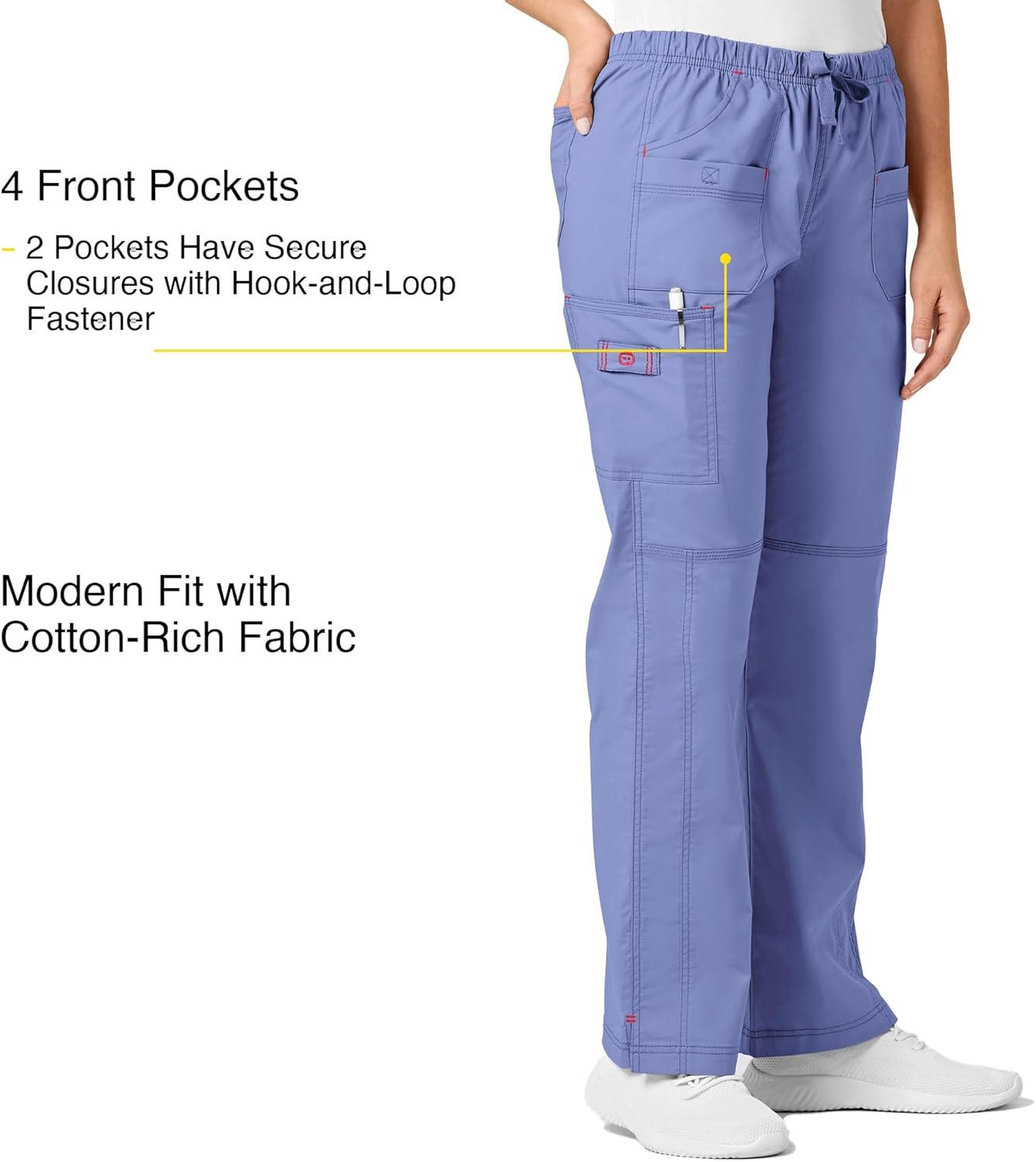 imageWonderWink Womens Wonderflex Faith Scrub PantCeil Blue
