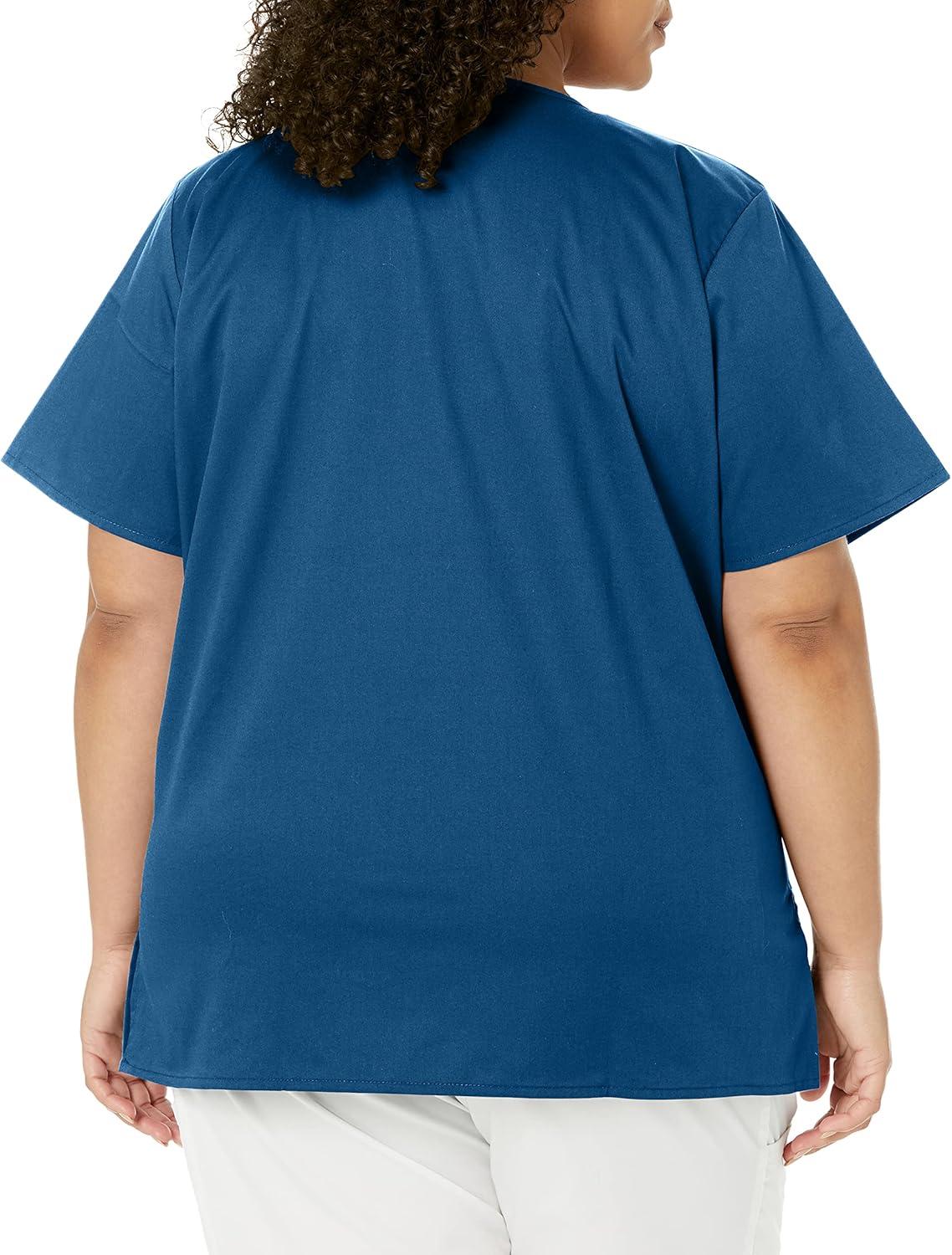 imageWonderWink Womens Wonderwork Womens Mock Wrap Scrub TopCaribbean