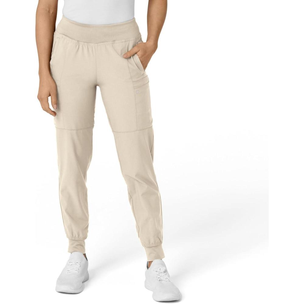 imageW123 Womens Comfort Waist Cargo Jogger Scrub PantKhaki