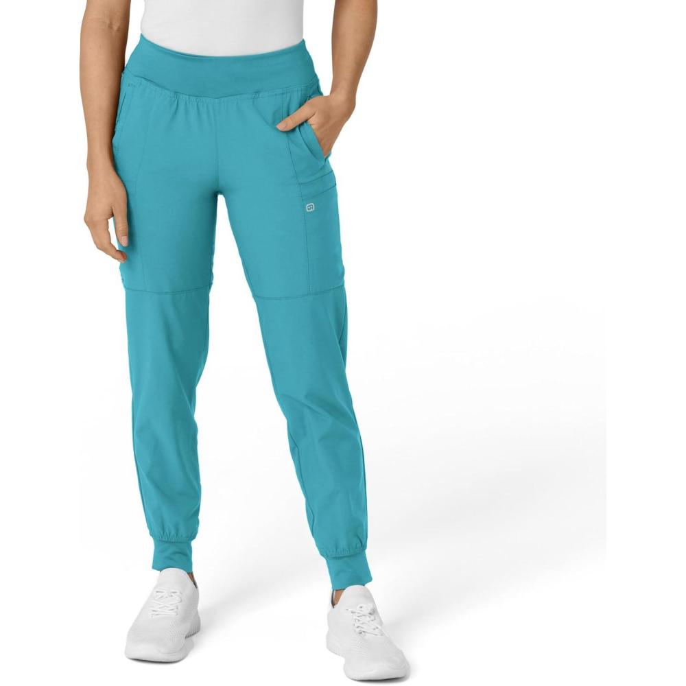 imageW123 Womens Comfort Waist Cargo Jogger Scrub PantTeal Blue