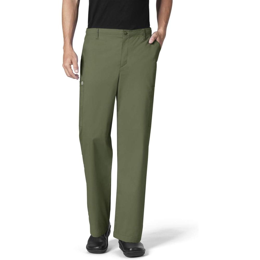 imageWink WonderWORK Scrubs for Men Cargo Scrub PantsOlive