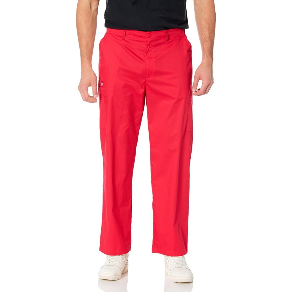 imageWink WonderWORK Scrubs for Men Cargo Scrub PantsRed