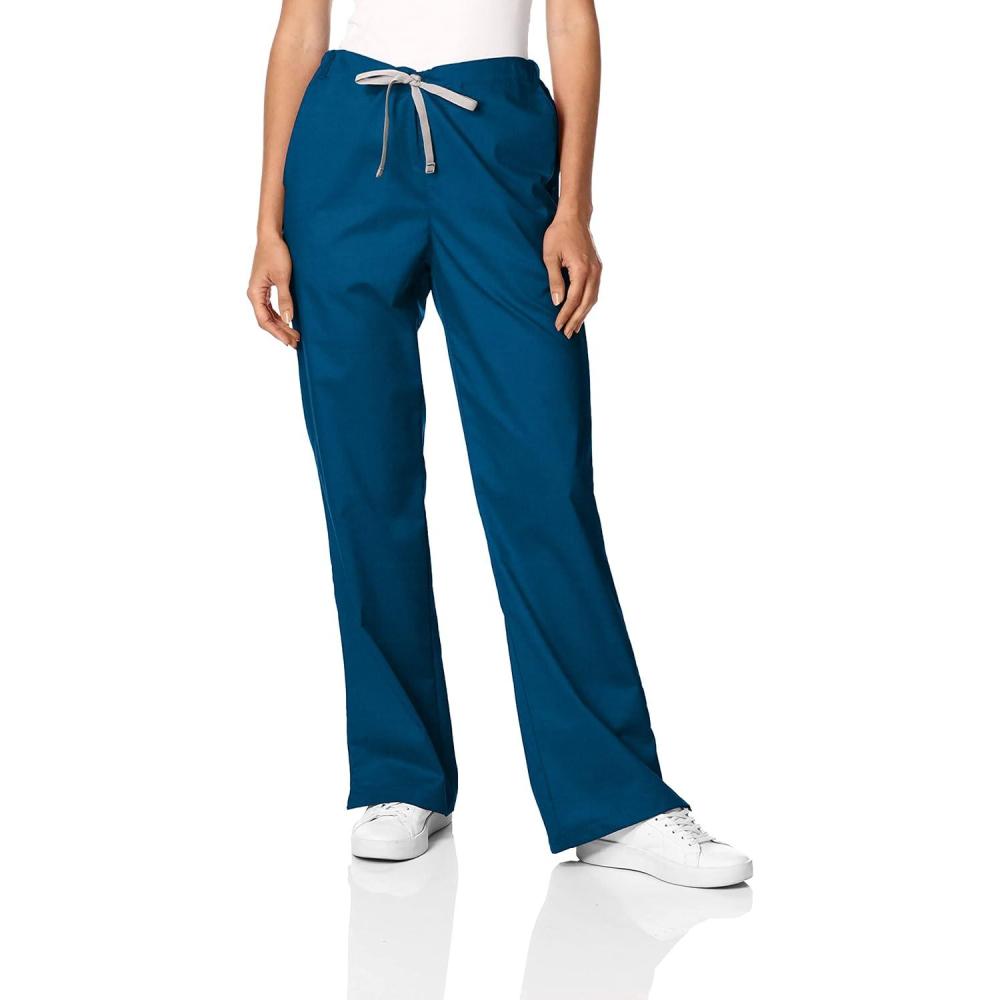 imageWink WonderWORK Scrubs for Women Flare Leg Scrub PantsCaribbean