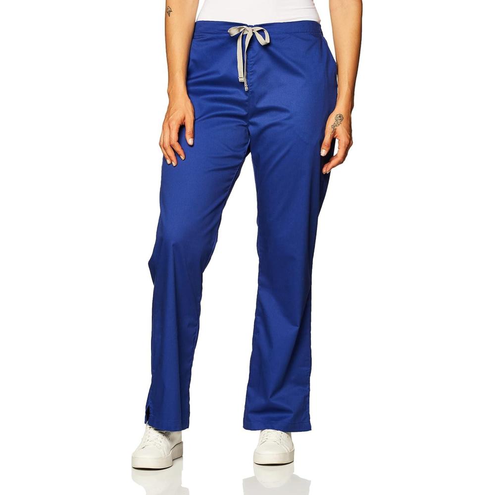 imageWink WonderWORK Scrubs for Women Flare Leg Scrub PantsGalaxy Blue