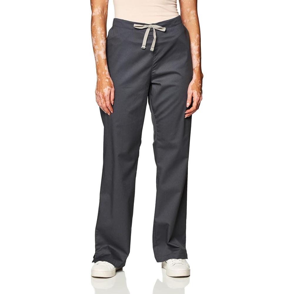 imageWink WonderWORK Scrubs for Women Flare Leg Scrub PantsPewter