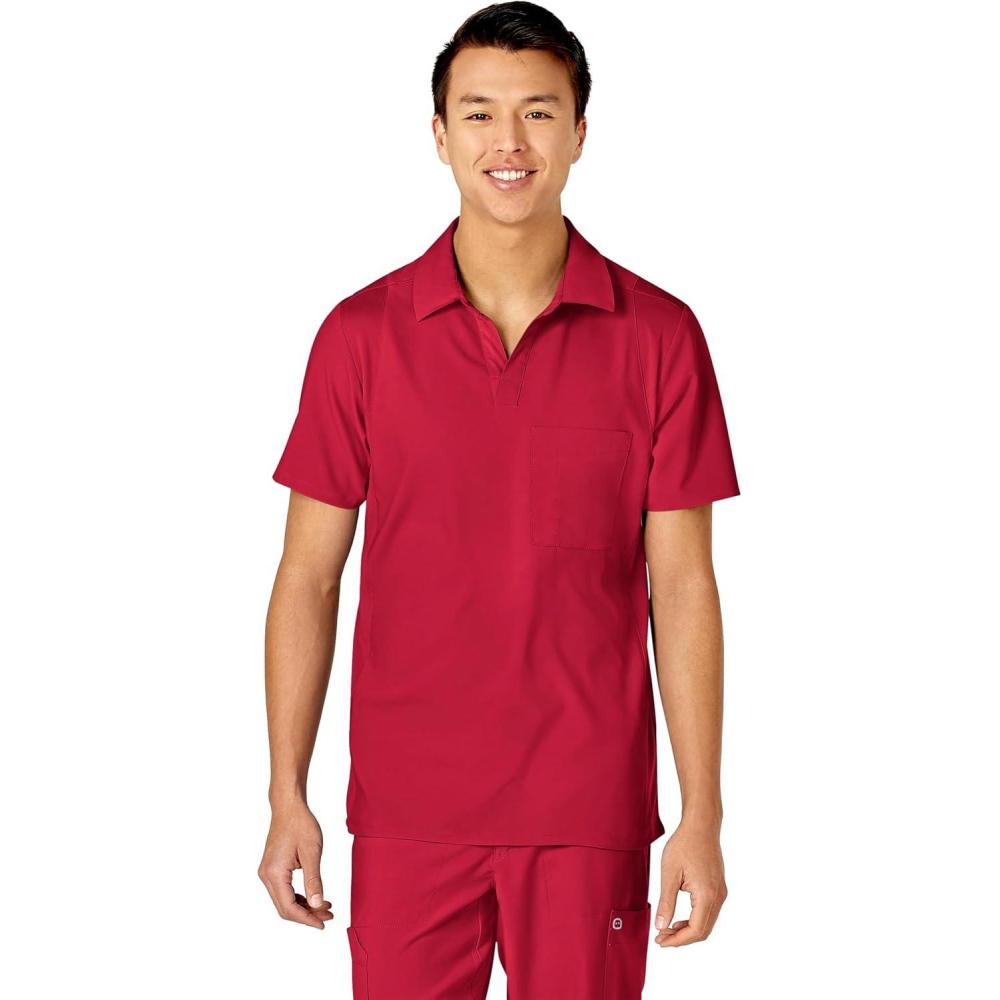 imageWonderWink Mens Collar TopRed