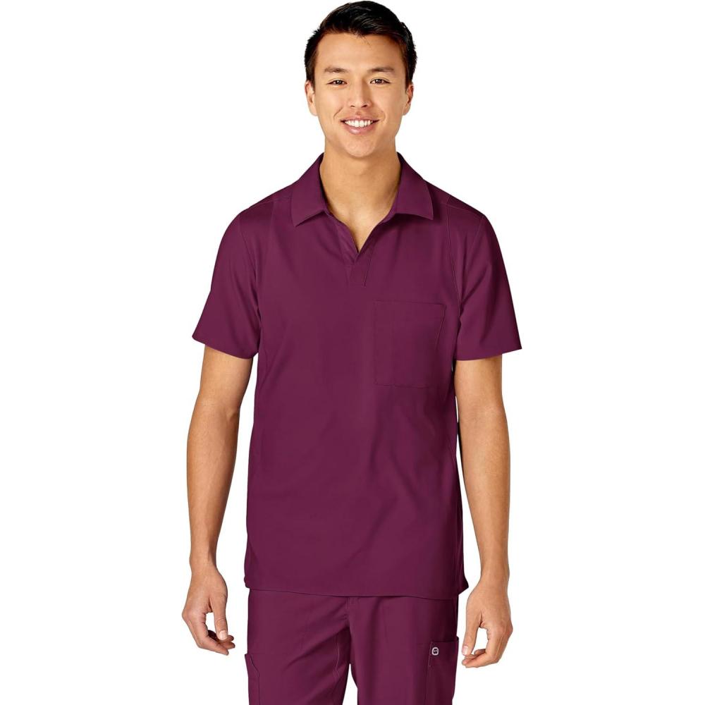 imageWonderWink Mens Collar TopWine