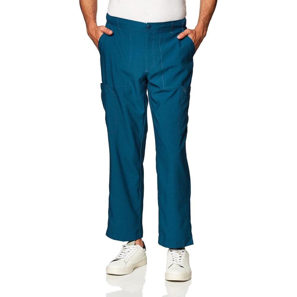 imageWonderWink Mens Mens Flat Front Cargo PantCaribbean Blue