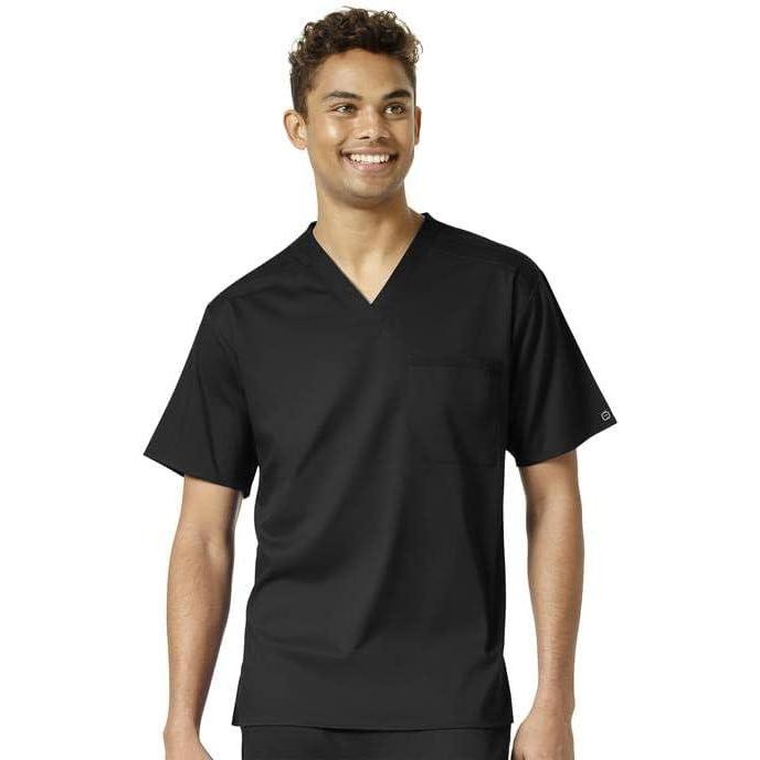 imageWonderWink Mens Mens VNeck Scrub TopBlack