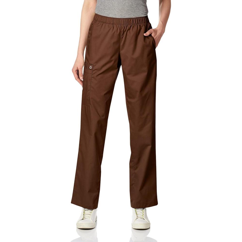 imageWonderWink Womens Tall Wonderwork Womens PullOn Cargo Scrub Pant TallChocolate