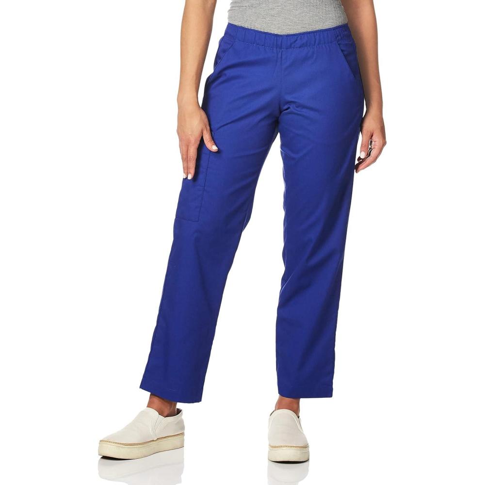 imageWonderWink Womens Tall Wonderwork Womens PullOn Cargo Scrub Pant TallGalaxy Blue