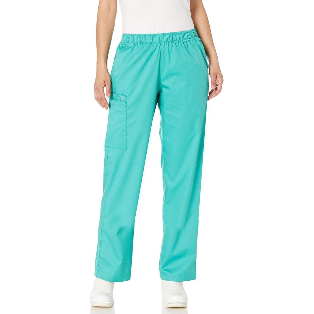 imageWonderWink Womens Tall Wonderwork Womens PullOn Cargo Scrub Pant TallSurgical Green