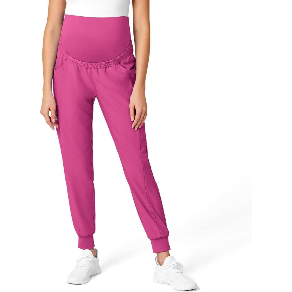 imageWonderWink Womens W123 Maternity Jogger Scrub PantHot Pink