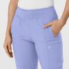 W123 Women’s Comfort Waist Cargo Jogger Scrub Pant(Ceil Blue)