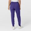 W123 Women’s Comfort Waist Cargo Jogger Scrub Pant(Grape)