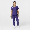 W123 Women’s Comfort Waist Cargo Jogger Scrub Pant(Grape)