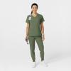 W123 Women’s Comfort Waist Cargo Jogger Scrub Pant(Olive)