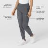 W123 Women’s Comfort Waist Cargo Jogger Scrub Pant(Pewter)