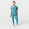 W123 Women’s Comfort Waist Cargo Jogger Scrub Pant(Teal Blue)