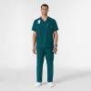 WINK Scrubs for Men, W123, V-Neck Tops with 6 Pockets(Caribbean Blue)