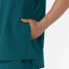 WINK Scrubs for Men, W123, V-Neck Tops with 6 Pockets(Caribbean Blue)