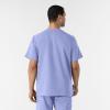 WINK Scrubs for Men, W123, V-Neck Tops with 6 Pockets(Ceil Blue)