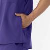 WINK Scrubs for Men, W123, V-Neck Tops with 6 Pockets(Grape)