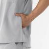 WINK Scrubs for Men, W123, V-Neck Tops with 6 Pockets(Grey)