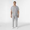 WINK Scrubs for Men, W123, V-Neck Tops with 6 Pockets(Grey)