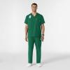 WINK Scrubs for Men, W123, V-Neck Tops with 6 Pockets(Hunter)