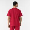 WINK Scrubs for Men, W123, V-Neck Tops with 6 Pockets(Red)