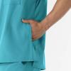 WINK Scrubs for Men, W123, V-Neck Tops with 6 Pockets(Teal Blue)