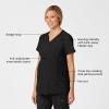 Wink Scrubs for Women, W123, Maternity V-Neck Tops with 5 Pockets(Black)