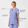 Wink Scrubs for Women, W123, Maternity V-Neck Tops with 5 Pockets(Ceil Blue)